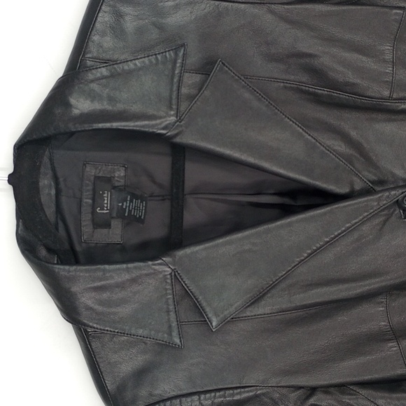 Frenchi Lamb Skin Leather Jacket Blazer Size Large - Picture 2 of 10